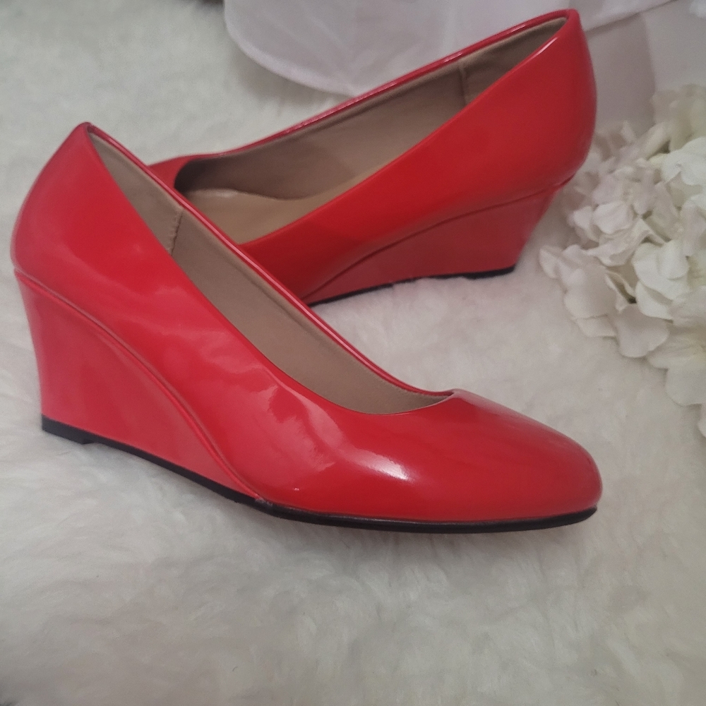 Patent Leather Wedges